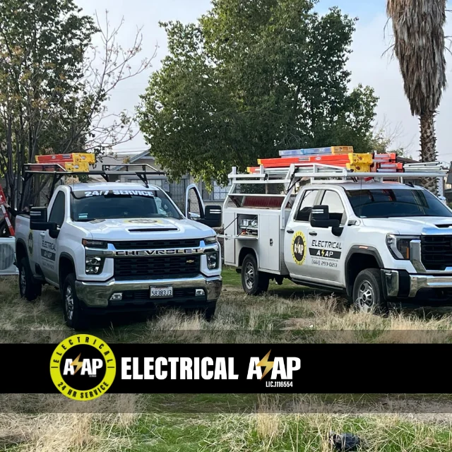 Electrical ASAP service vehicles in Bakersfield and Kern County