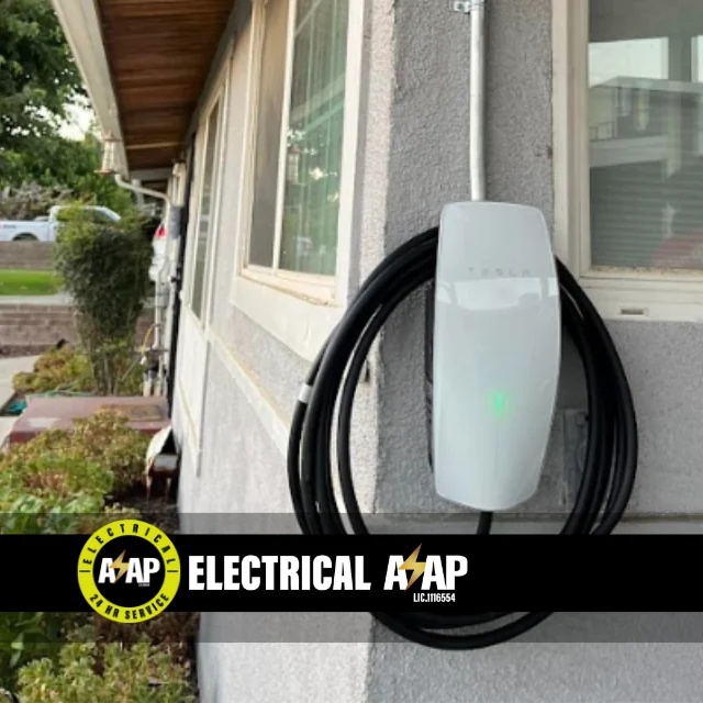 Tesla home EV charger installation in Bakersfield, California