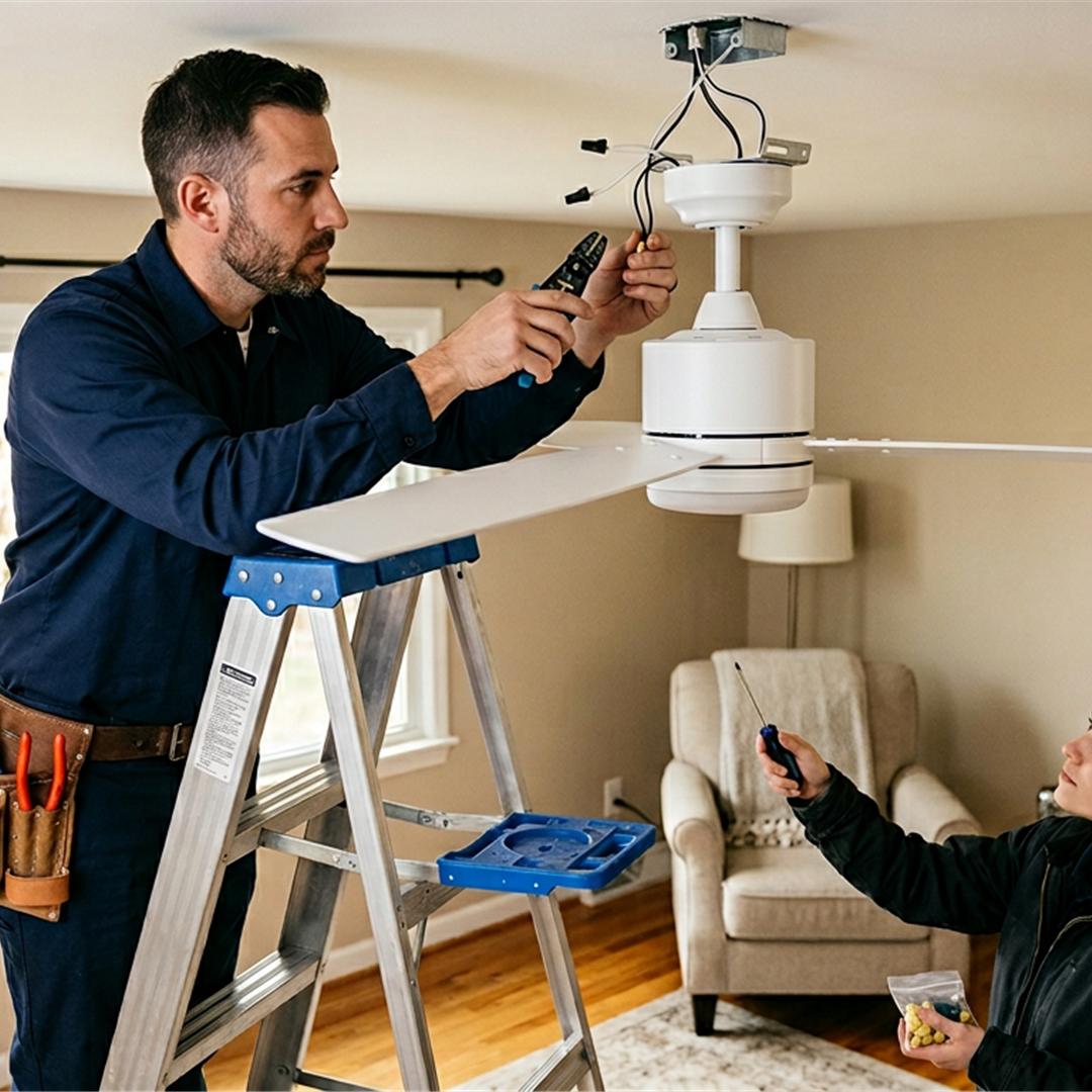 Ceiling fan install video — Electrical ASAP, Lic. 1116554